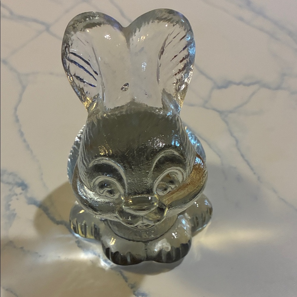 Goebel Clear Glass Rabbit Figurine